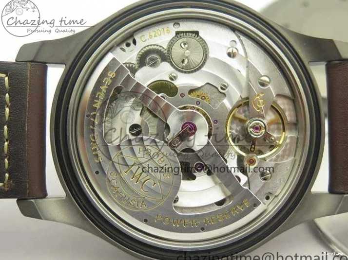 MIROTIME 0306 Big Pilot IW501004 Titanium ZF 1:1 Best Edition Black Dial On Brown Leather Strap A ZeroBulk 7212